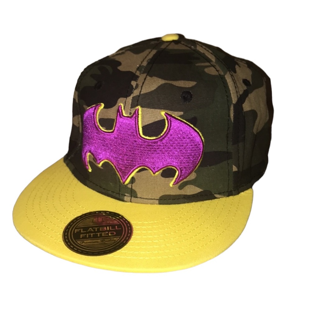 DC Comics Dark Knight Flatbill Fitted Baseball Cap - Picture 1 of 9